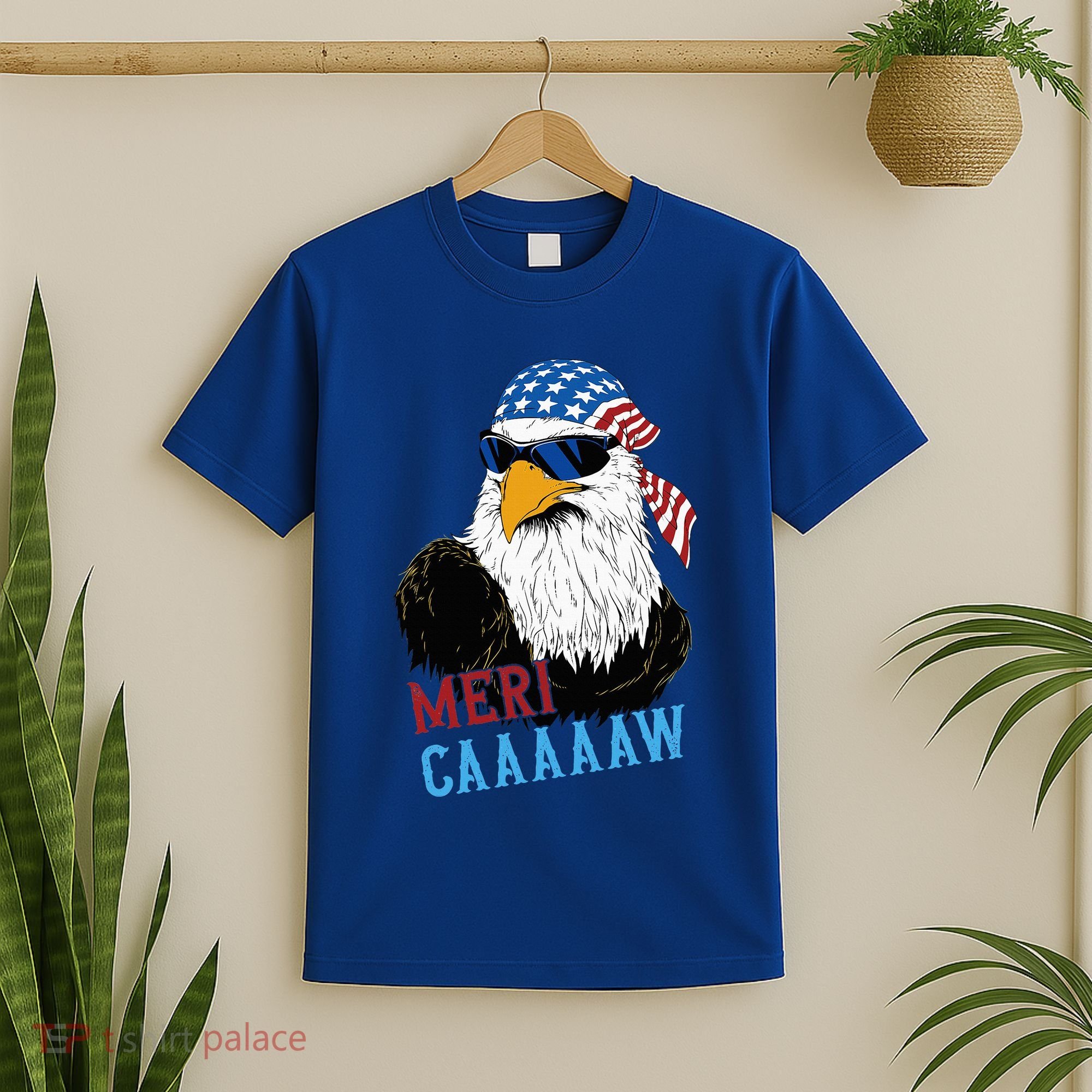 Mericaaaaaw Eagle Mullet Usa American Flag T-Shirt