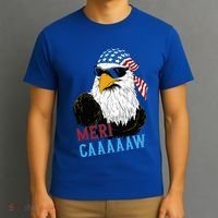 Mericaaaaaw Eagle Mullet Usa American Flag T-Shirt thumb 3