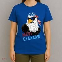 Mericaaaaaw Eagle Mullet Usa American Flag T-Shirt thumb 4