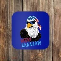 Mericaaaaaw Eagle Mullet Usa American Flag Coaster thumb 0