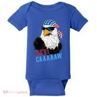 Mericaaaaaw Eagle Mullet Usa American Flag Baby Bodysuit thumb 0