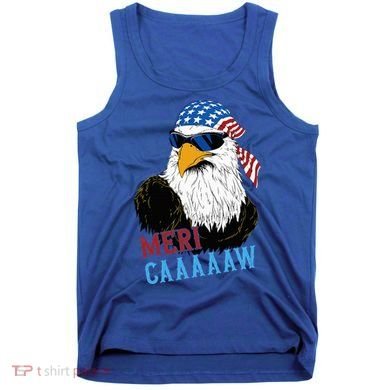 Mericaaaaaw Eagle Mullet Usa American Flag Tank Top