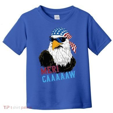 Mericaaaaaw Eagle Mullet Usa American Flag Toddler T-Shirt