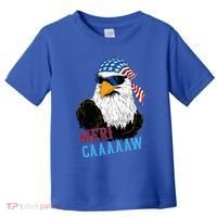 Mericaaaaaw Eagle Mullet Usa American Flag Toddler T-Shirt thumb 0
