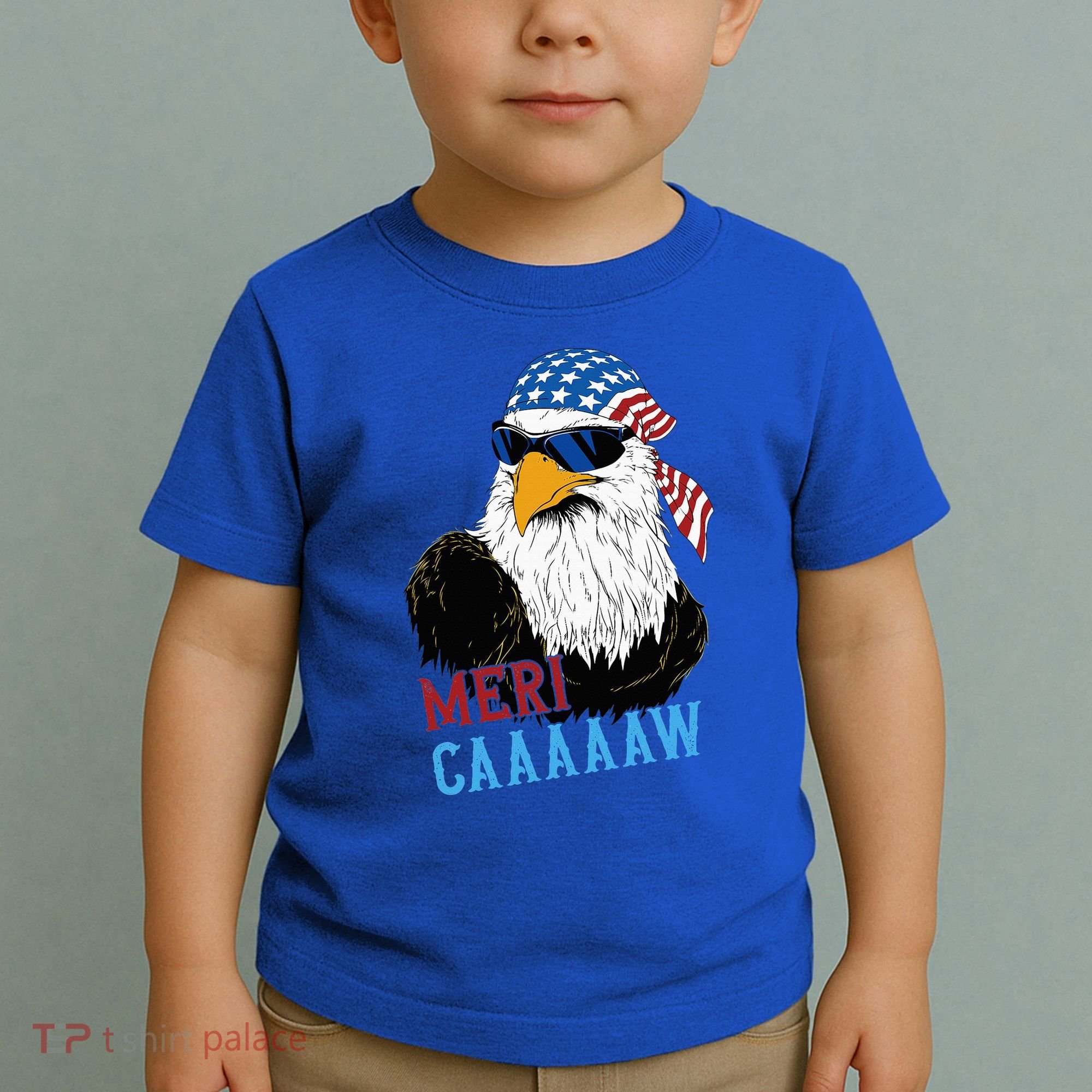Mericaaaaaw Eagle Mullet Usa American Flag Toddler T-Shirt