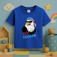 Mericaaaaaw Eagle Mullet Usa American Flag Toddler T-Shirt thumb 3