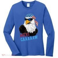 Mericaaaaaw Eagle Mullet Usa American Flag Women's Long Sleeve Shirt thumb 0