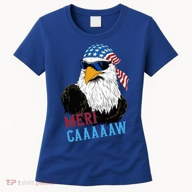 Mericaaaaaw Eagle Mullet Usa American Flag Women's T-Shirt
