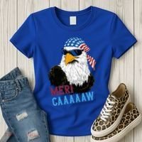 Mericaaaaaw Eagle Mullet Usa American Flag Women's T-Shirt thumb 3