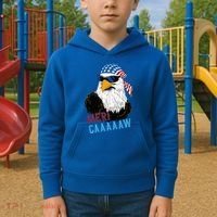 Mericaaaaaw Eagle Mullet Usa American Flag Kids Hoodie thumb 2