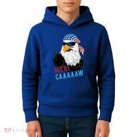Mericaaaaaw Eagle Mullet Usa American Flag Kids Hoodie thumb 4