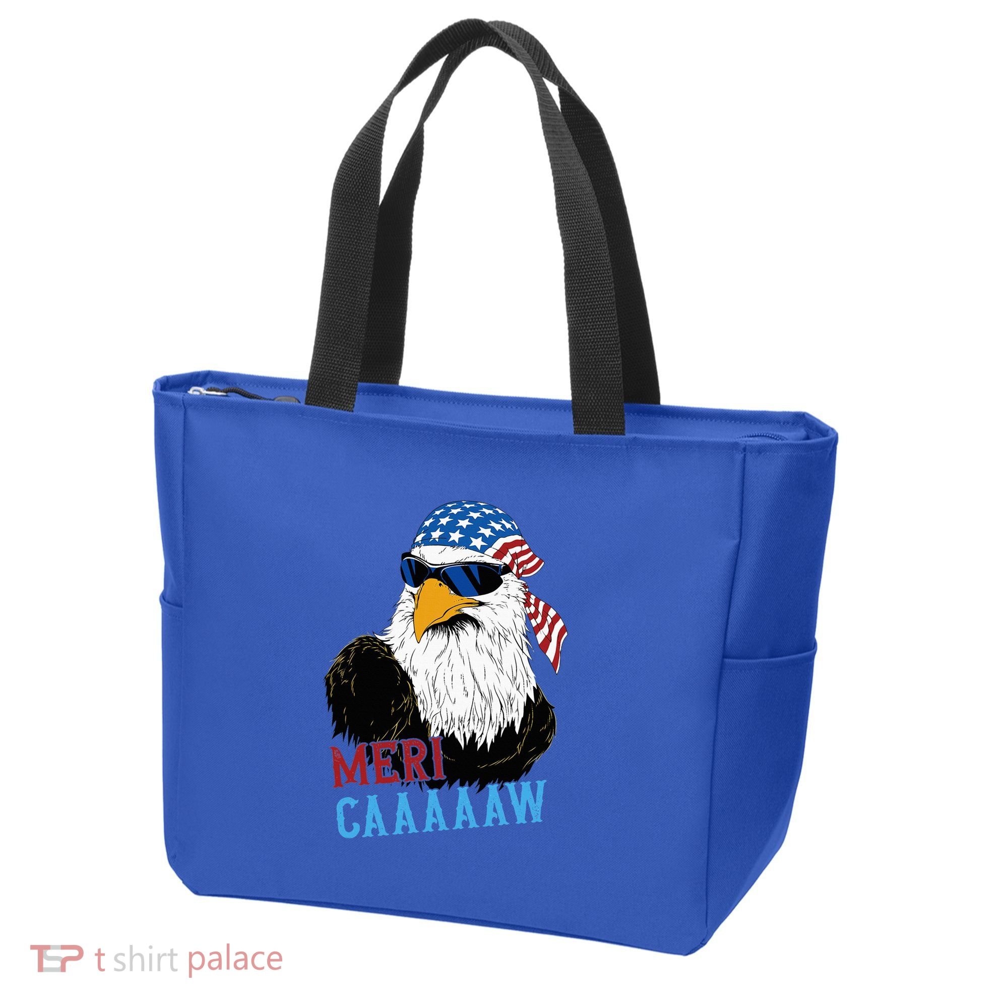 Mericaaaaaw Eagle Mullet Usa American Flag Tote Bag