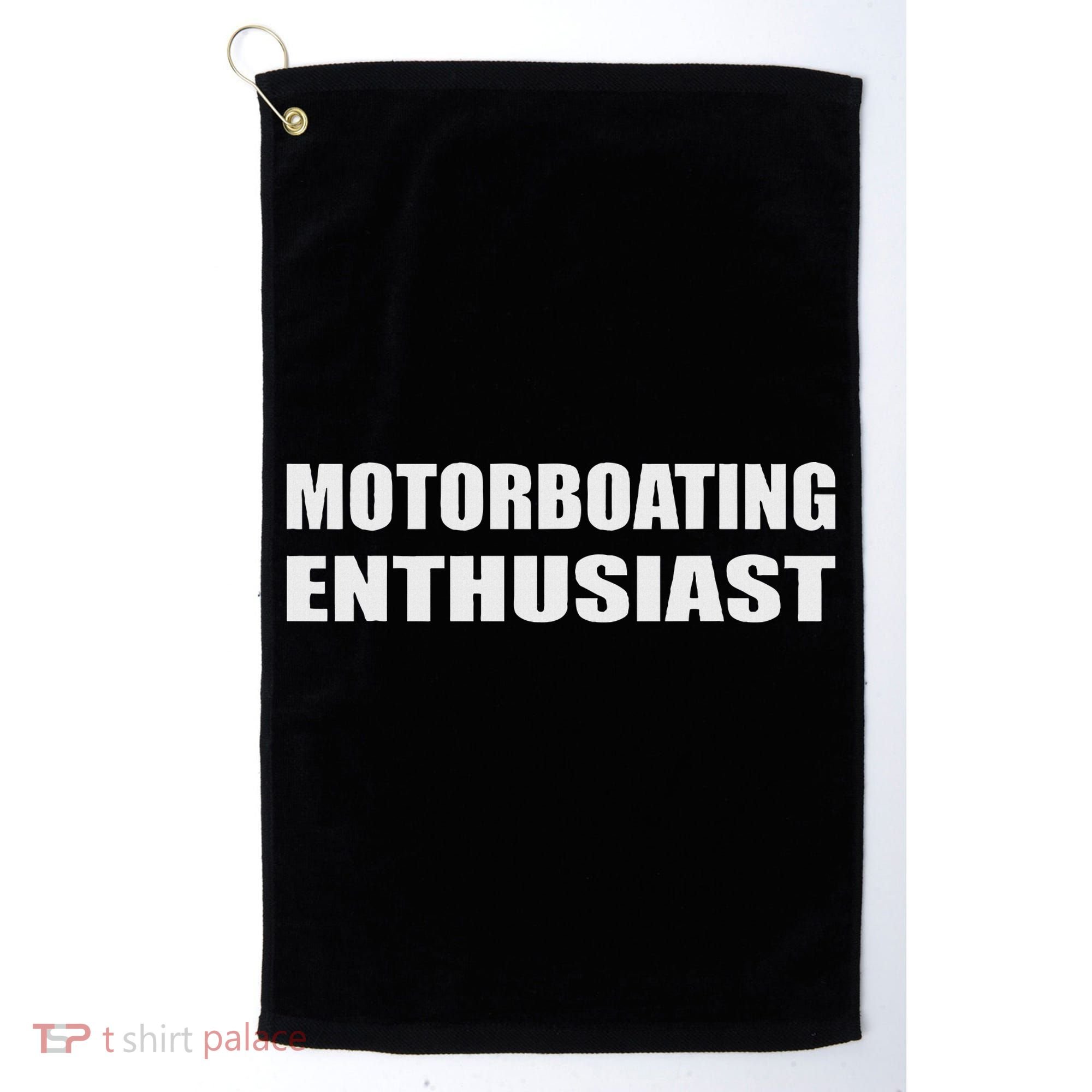 Motorboating Enthusiast Motorboatin Pontoon Motor Boat Golf Towel