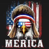 Merica Eagle Mullet 4th Of July American Flag Stars Stripes Ornament thumb 1
