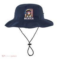 Merica Eagle Mullet 4th Of July American Flag Stars Stripes Bucket Hat thumb 0