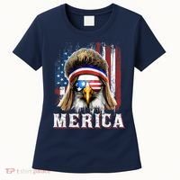 Merica Eagle Mullet 4th Of July American Flag Stars Stripes Women's T-Shirt thumb 0