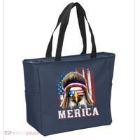 Merica Eagle Mullet 4th Of July American Flag Stars Stripes Tote Bag thumb 2