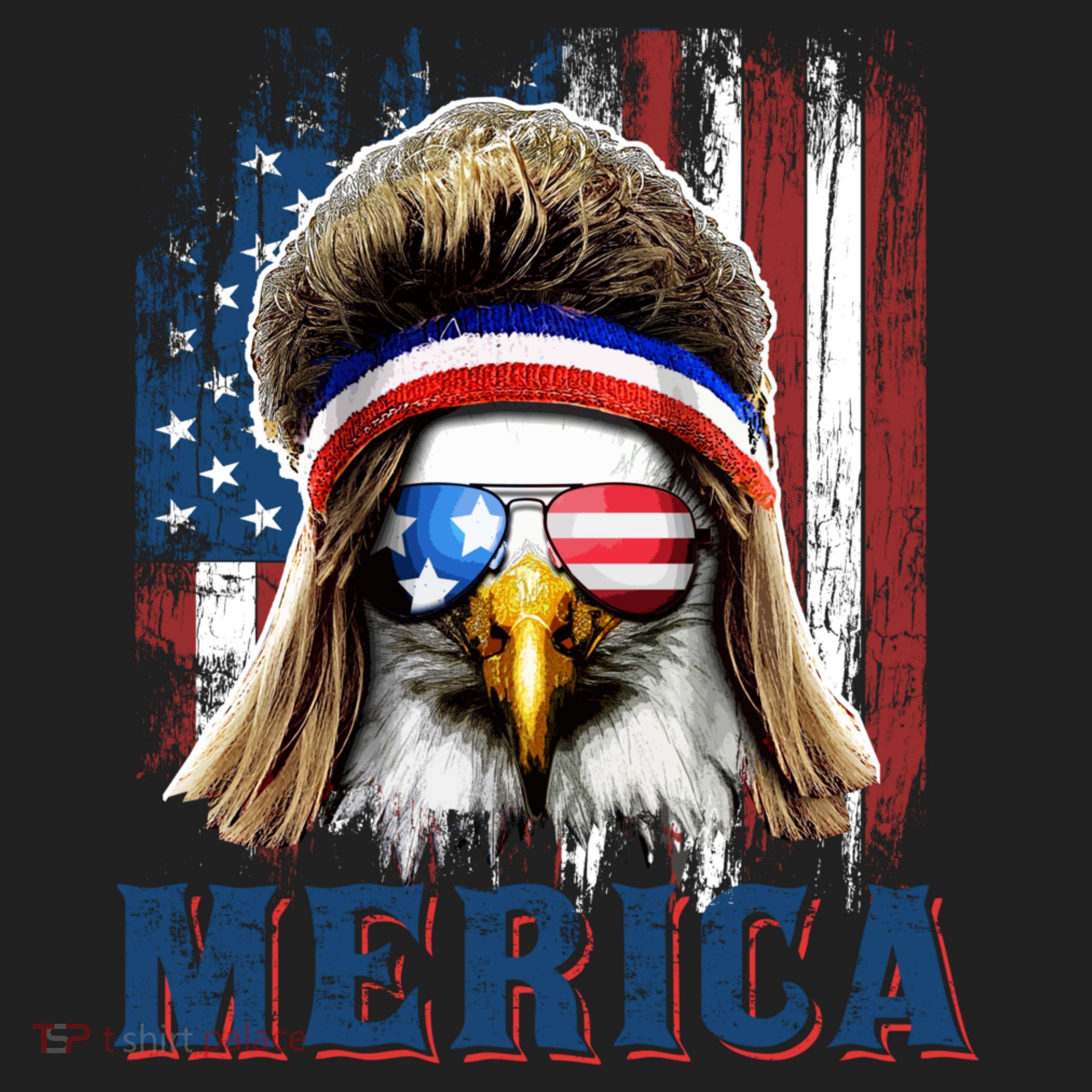 Merica Eagle Mullet Shirt 4th Of July American Flag Women's Sweatshirt