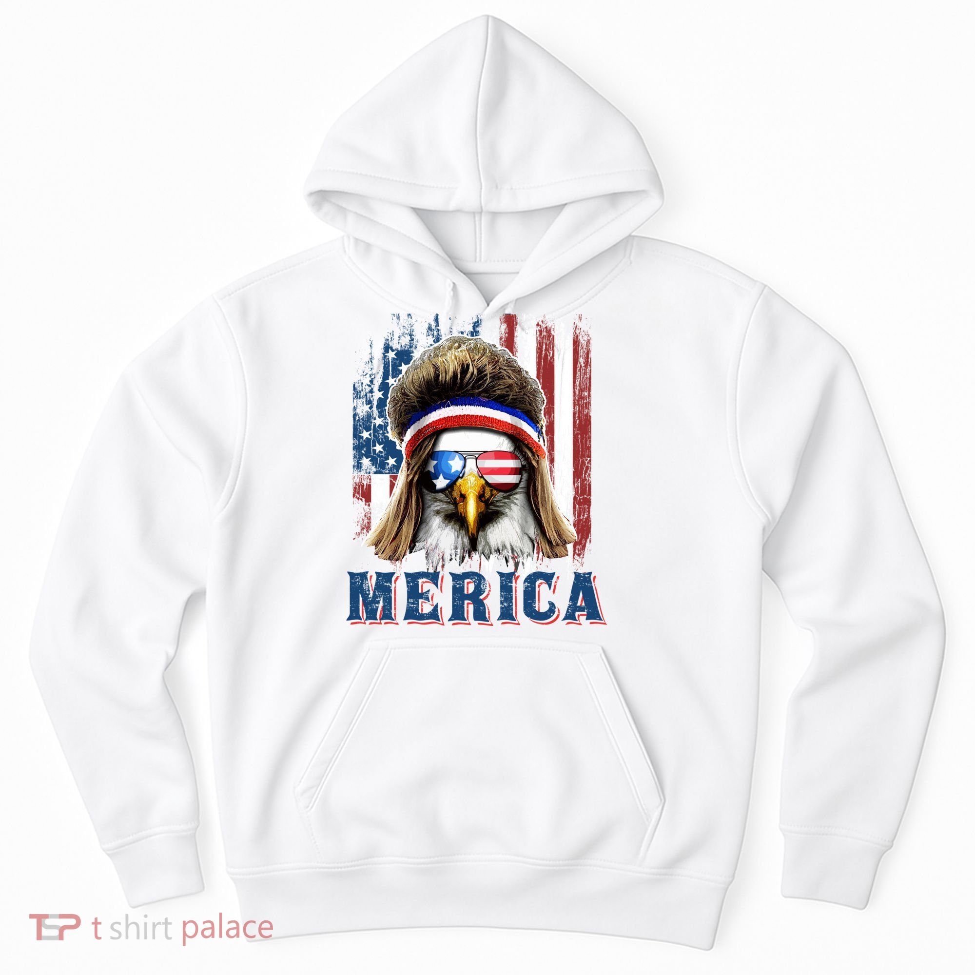 Merica Eagle Mullet Shirt 4th Of July American Flag Hoodie