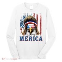 Merica Eagle Mullet Shirt 4th Of July American Flag Long Sleeve Shirt thumb 0