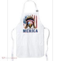 Merica Eagle Mullet Shirt 4th Of July American Flag Apron thumb 0