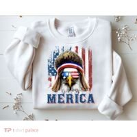 Merica Eagle Mullet Shirt 4th Of July American Flag Sweatshirt thumb 2