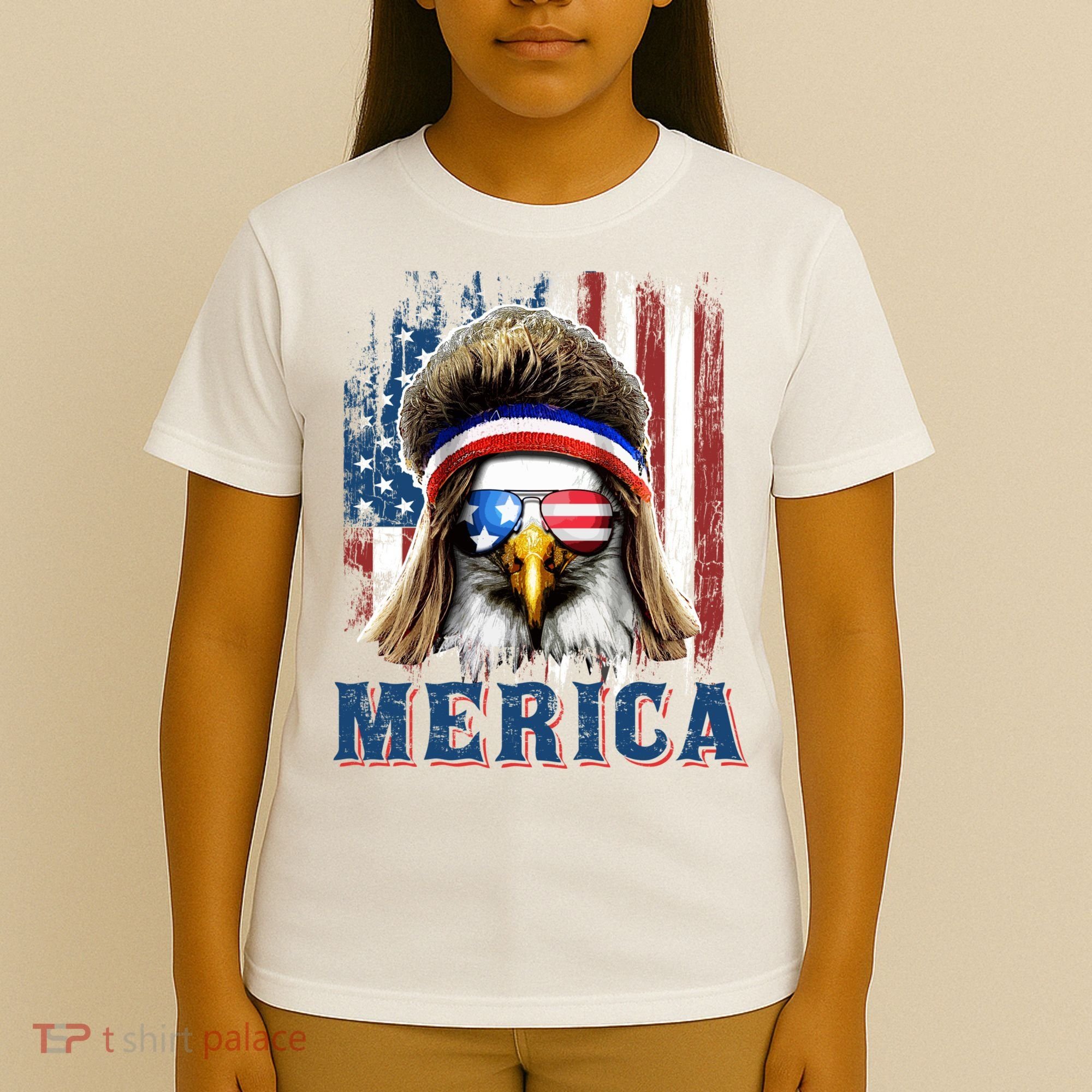 Merica Eagle Mullet Shirt 4th Of July American Flag T-Shirt