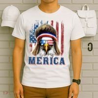 Merica Eagle Mullet Shirt 4th Of July American Flag T-Shirt thumb 6