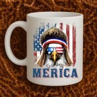 Merica Eagle Mullet Shirt 4th Of July American Flag Coffee Mug thumb 2