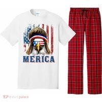 Merica Eagle Mullet Shirt 4th Of July American Flag Pajama Set thumb 0