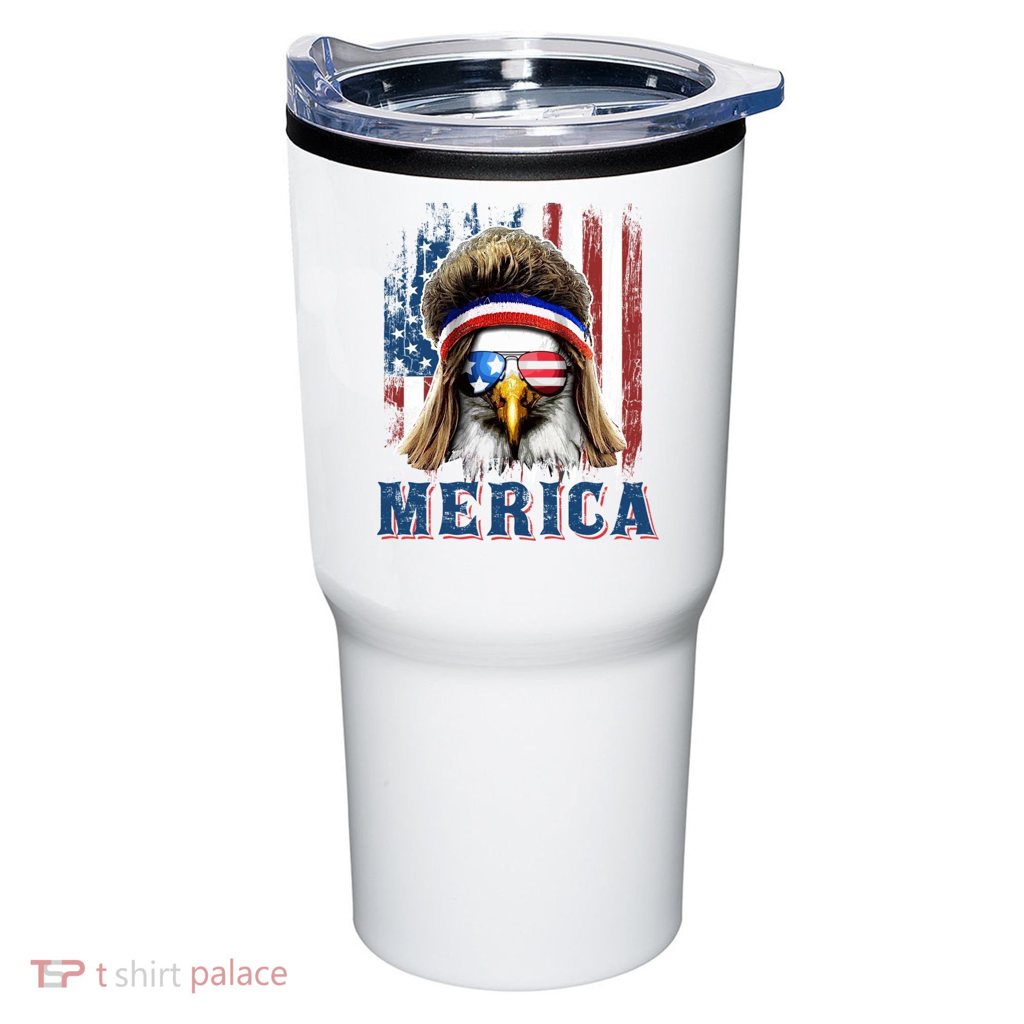 Merica Eagle Mullet Shirt 4th Of July American Flag Tumbler