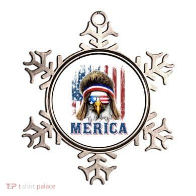 Merica Eagle Mullet Shirt 4th Of July American Flag Ornament