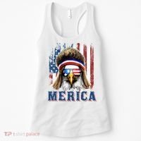 Merica Eagle Mullet Shirt 4th Of July American Flag Women's Tank Top thumb 0