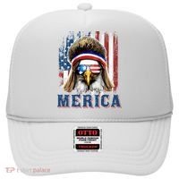 Merica Eagle Mullet Shirt 4th Of July American Flag Hat thumb 0