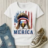 Merica Eagle Mullet Shirt 4th Of July American Flag Women's T-Shirt thumb 3