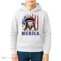 Merica Eagle Mullet Shirt 4th Of July American Flag Kids Hoodie thumb 4