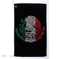 Mexican Eagle Mexico Flag Golf Towel thumb 0