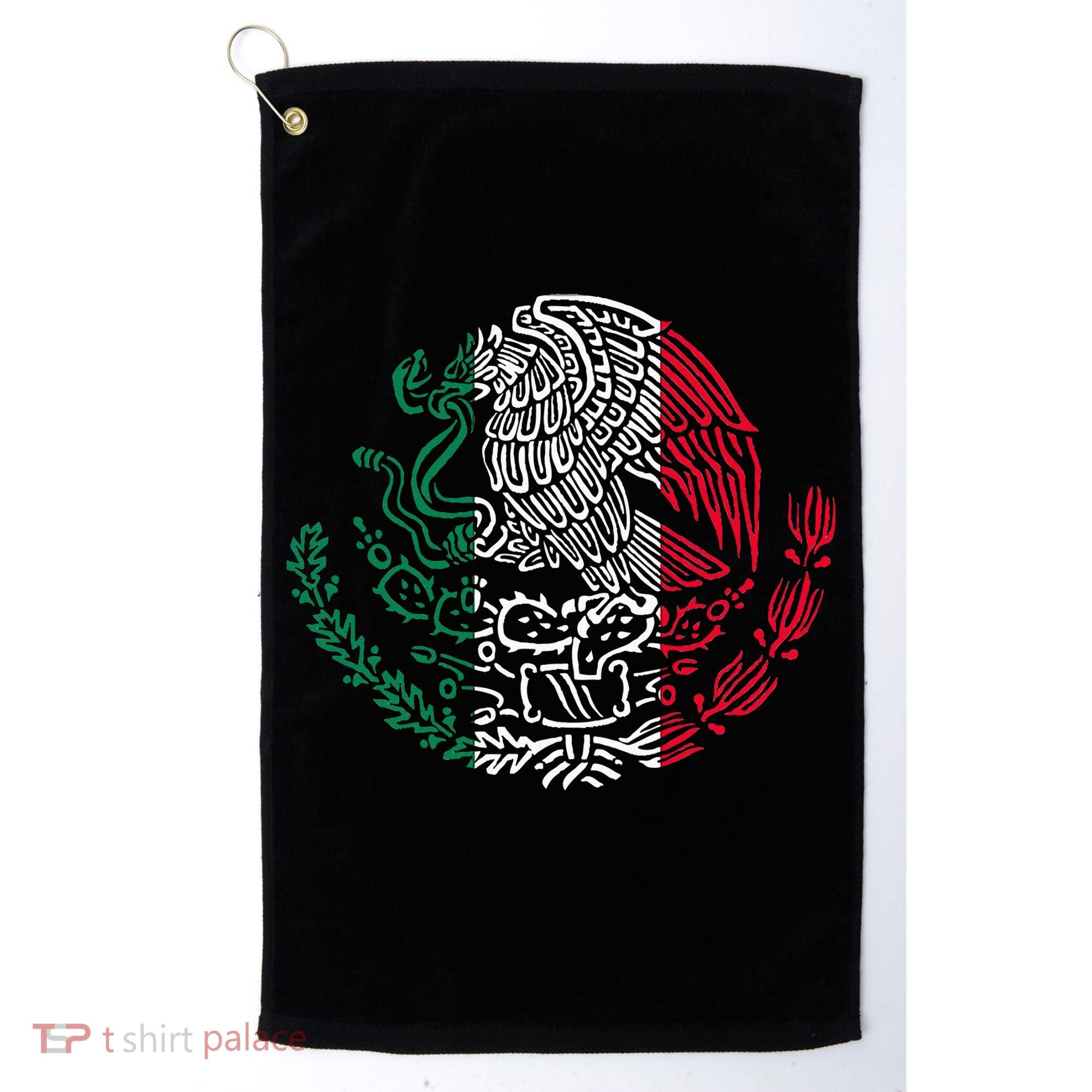 Mexican Eagle Mexico Flag Golf Towel