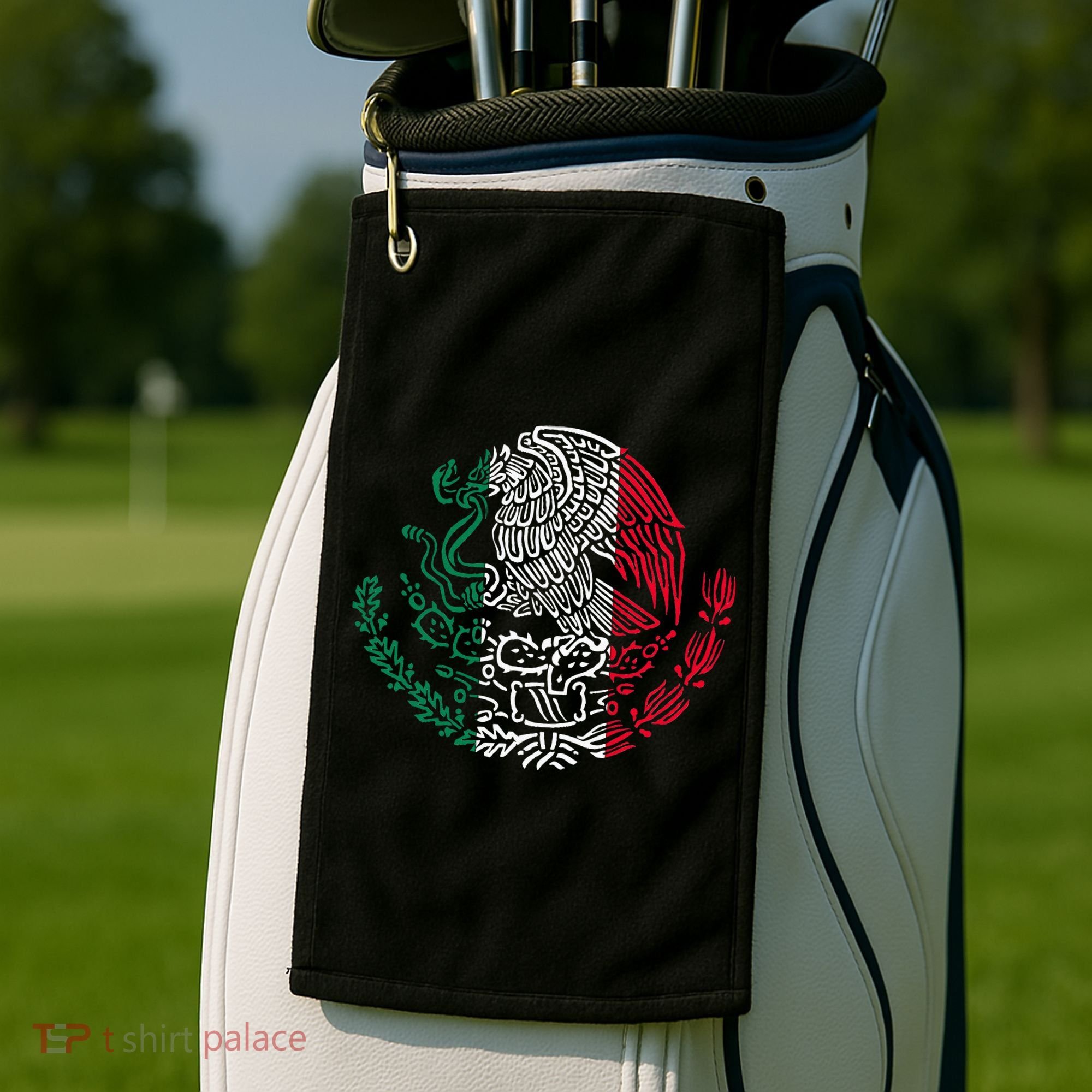 Mexican Eagle Mexico Flag Golf Towel