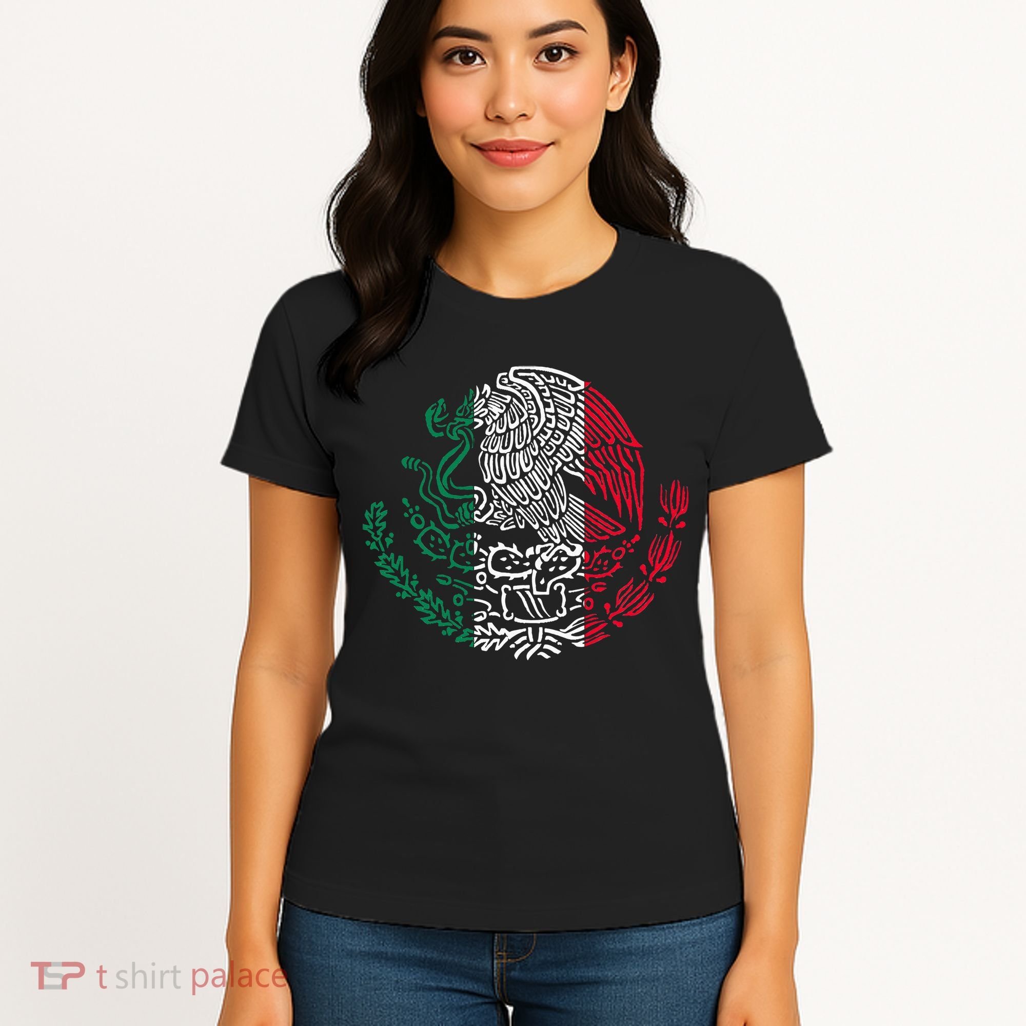 Mexican Eagle Mexico Flag Women's T-Shirt