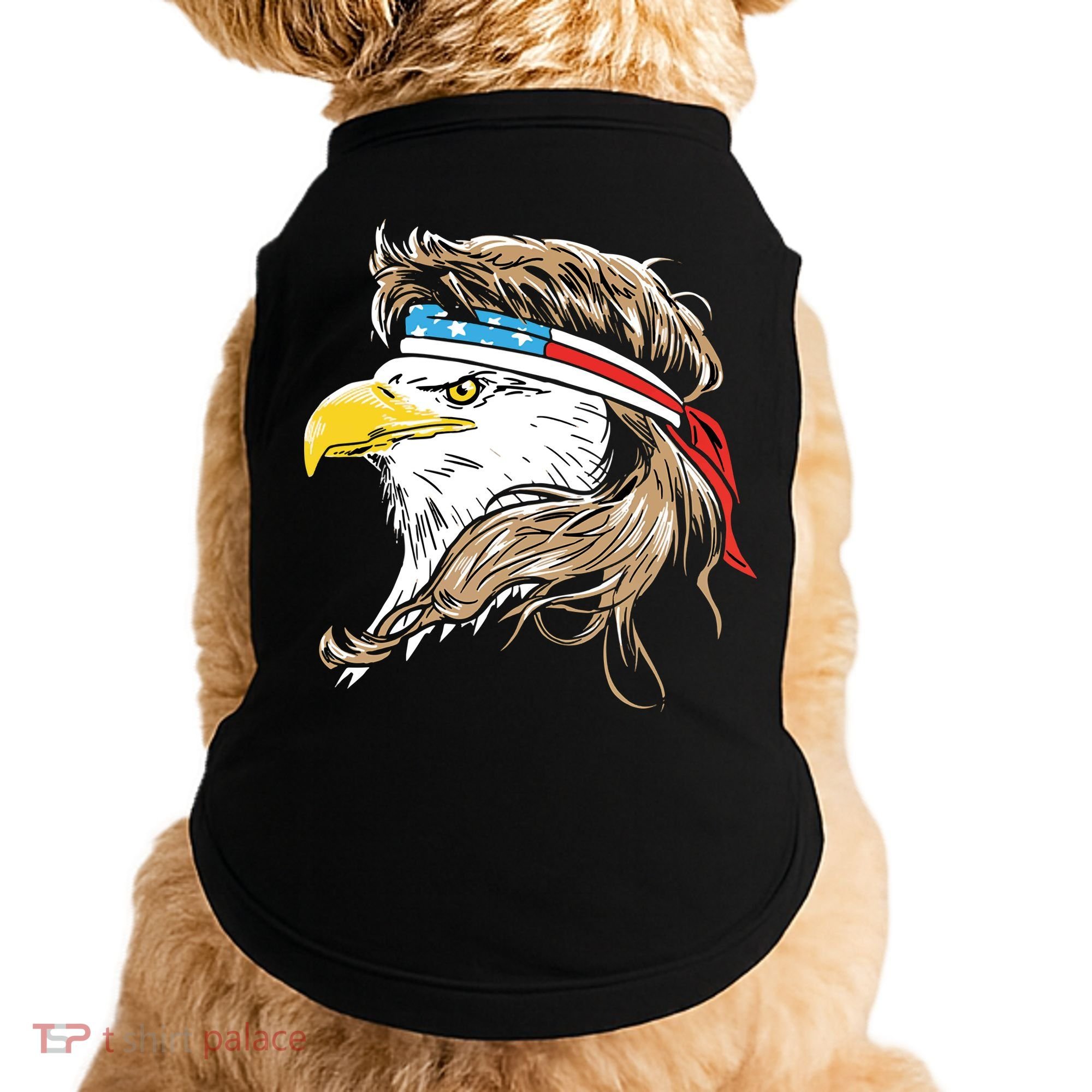Merica Eagle Mullet 4th Of July Doggie Tank