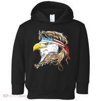Merica Eagle Mullet 4th Of July Toddler Hoodie thumb 0