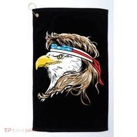 Merica Eagle Mullet 4th Of July Golf Towel thumb 0