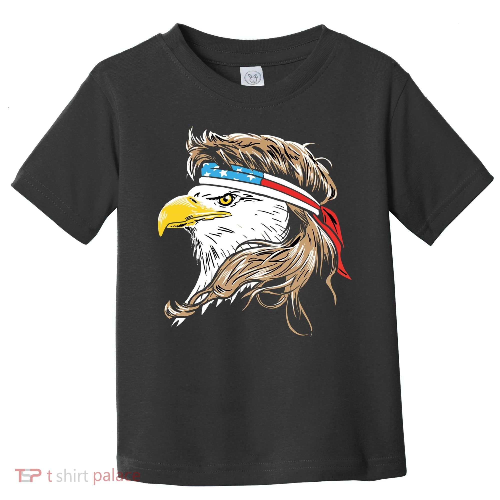 Merica Eagle Mullet 4th Of July Toddler T-Shirt