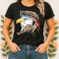 Merica Eagle Mullet 4th Of July Women's T-Shirt thumb 2