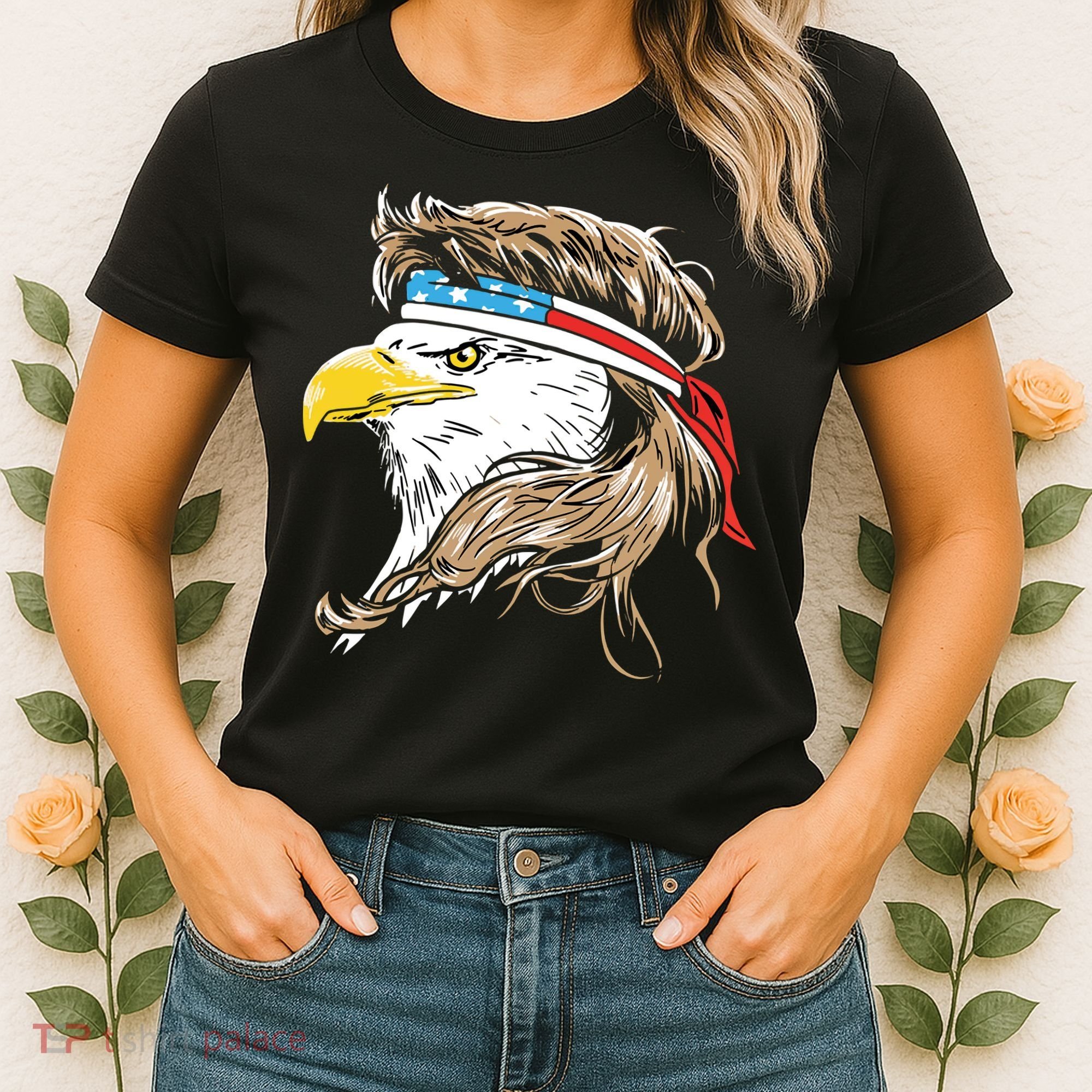 Merica Eagle Mullet 4th Of July Women's T-Shirt