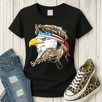 Merica Eagle Mullet 4th Of July Women's T-Shirt thumb 3