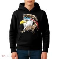 Merica Eagle Mullet 4th Of July Kids Hoodie thumb 4