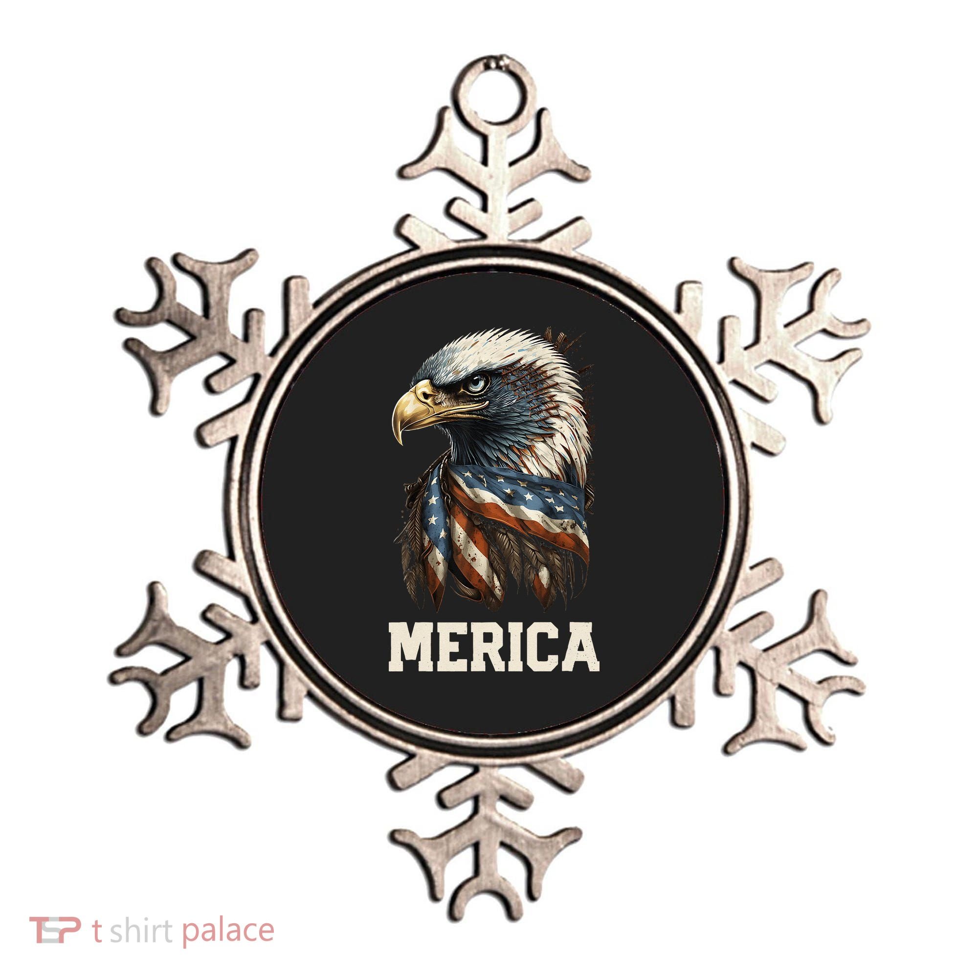 Merica Eagle Mullet 4th of July Wo American Flag USA Ornament