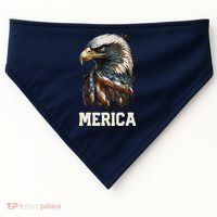Merica Eagle Mullet 4th of July Wo American Flag USA USA-Made Doggie Bandana thumb 0
